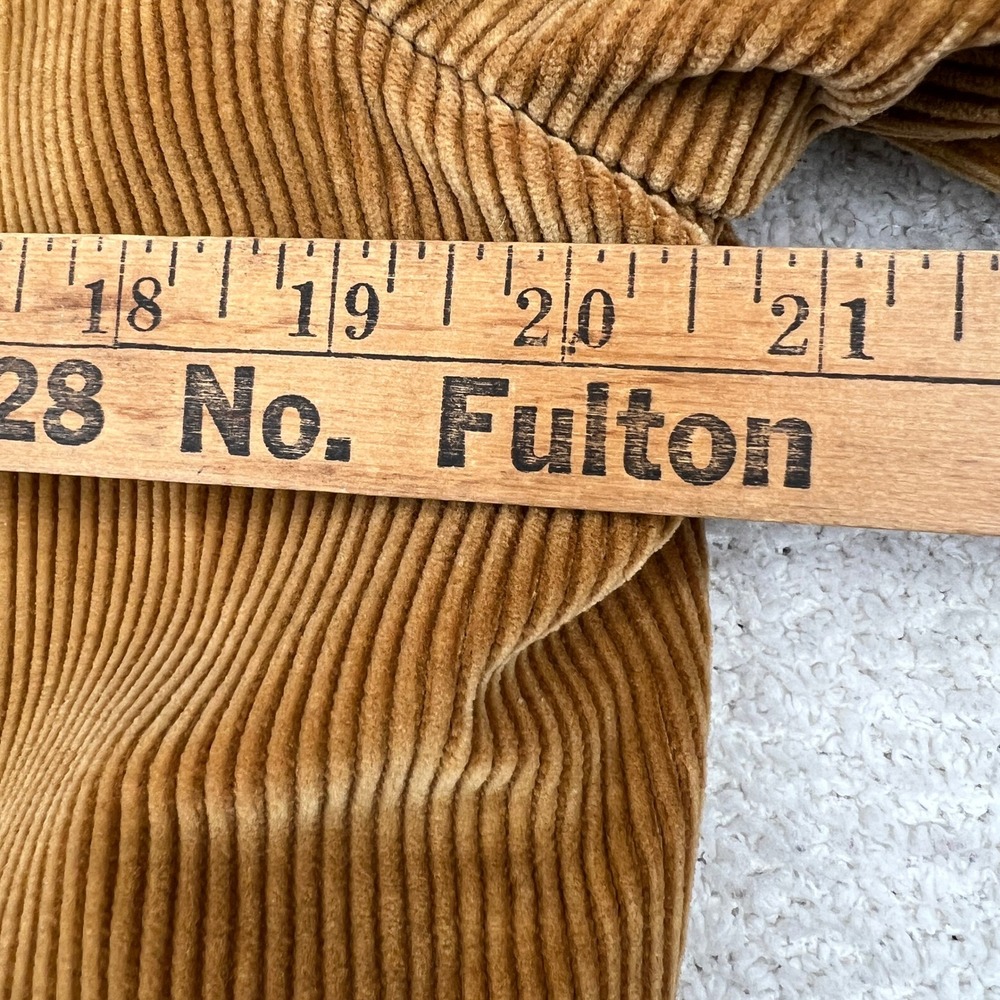 VTG‎ Europe Craft Mens Corduroy Blazer Tan Suede Elbow Patches 70s Sport Coat - Picture 15 of 16
